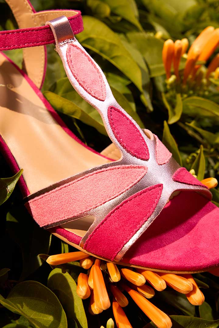 Miętowe czółenka skórzane z odkrytą piętą obcas kieliszek kryształki PRODUKT POLSKI Casu 2492