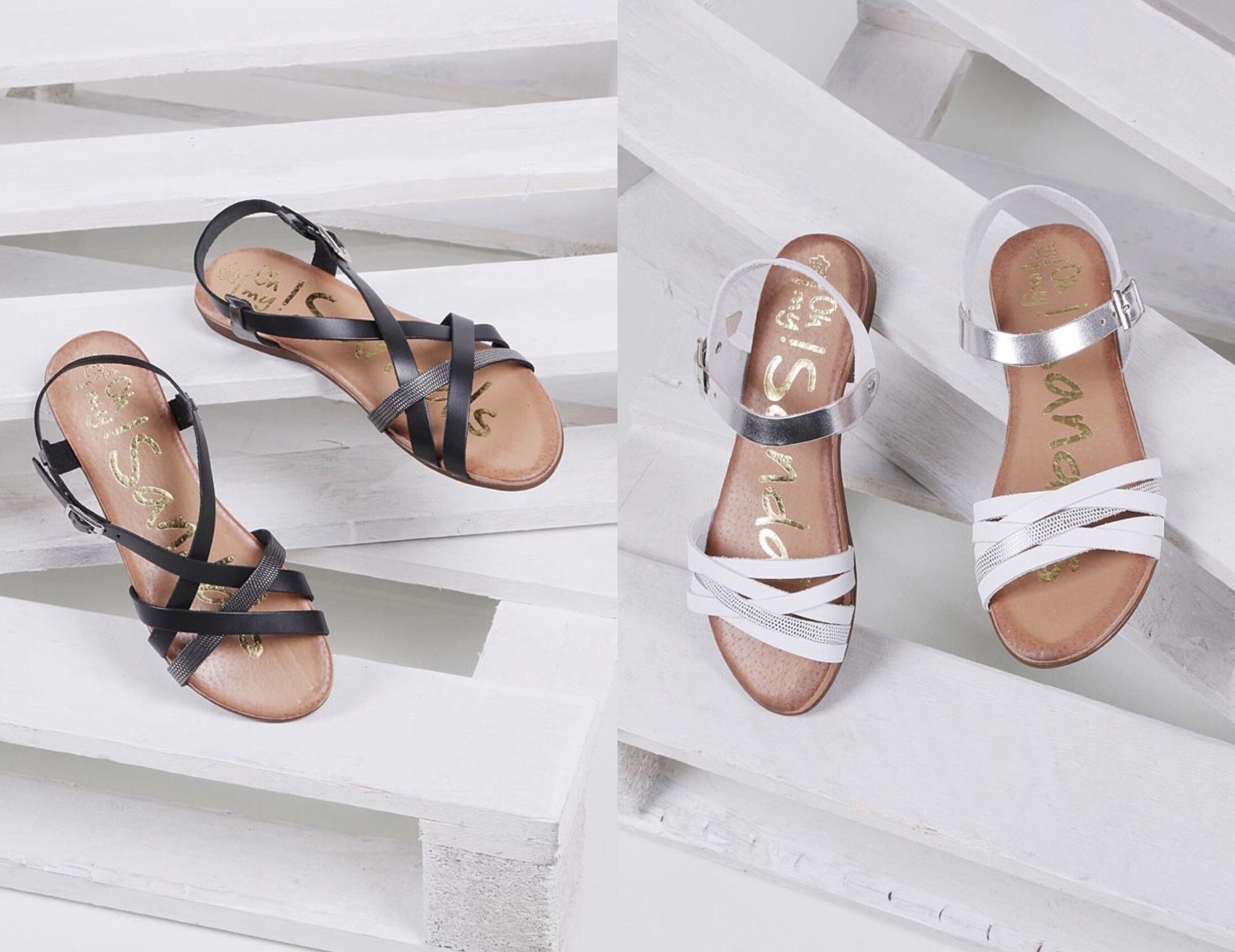 Płaskie sandały damskie Casu