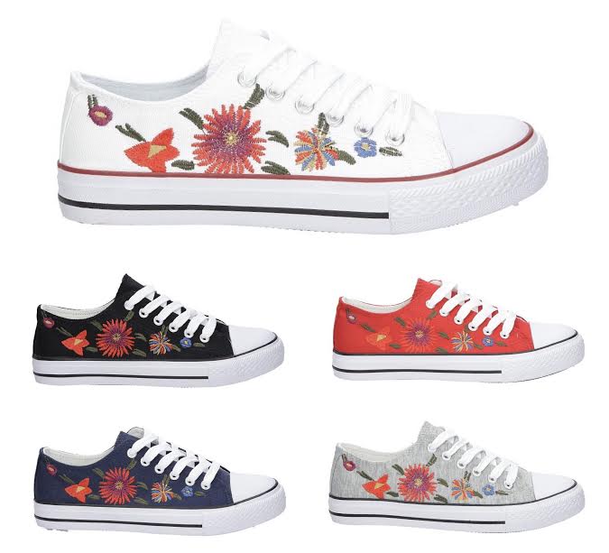 trampki w kwiaty Casu