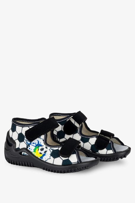 Białe kapcie Zetpol ze skórzaną wkładką Oliwier 61320