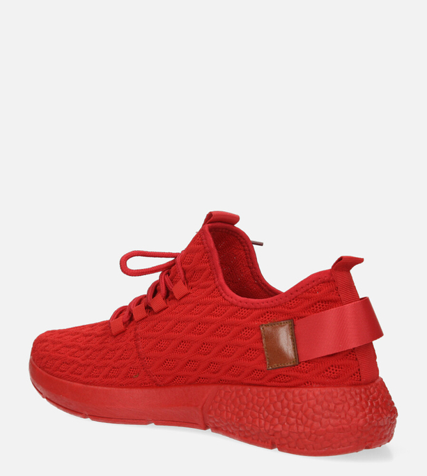 Czerwone buty sportowe sznurowane Casu YZ05-3