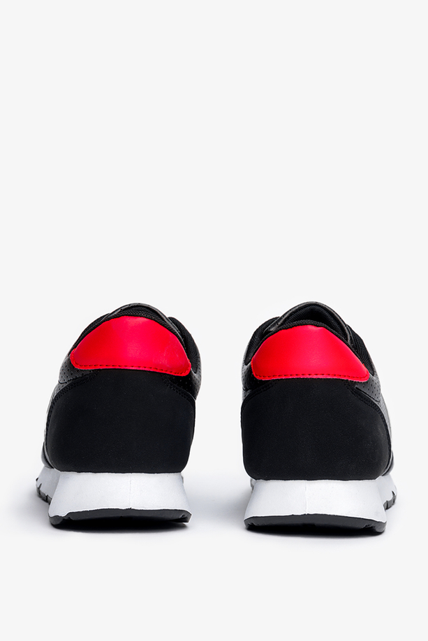 Czarne buty sportowe sznurowane Casu 8218-1