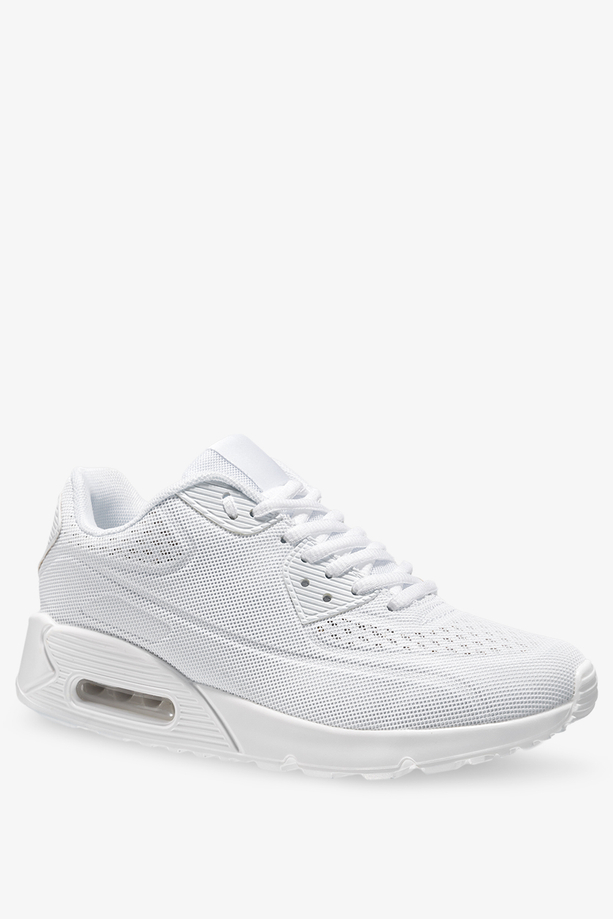 Białe sneakersy damskie buty sportowe na platformie sznurowane Casu B3363-5