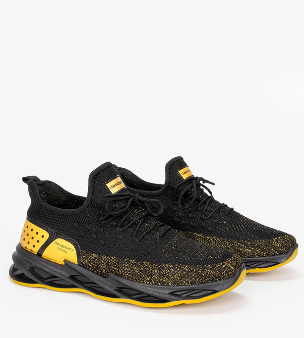 Czarne buty sportowe sznurowane Casu 21A4/BY