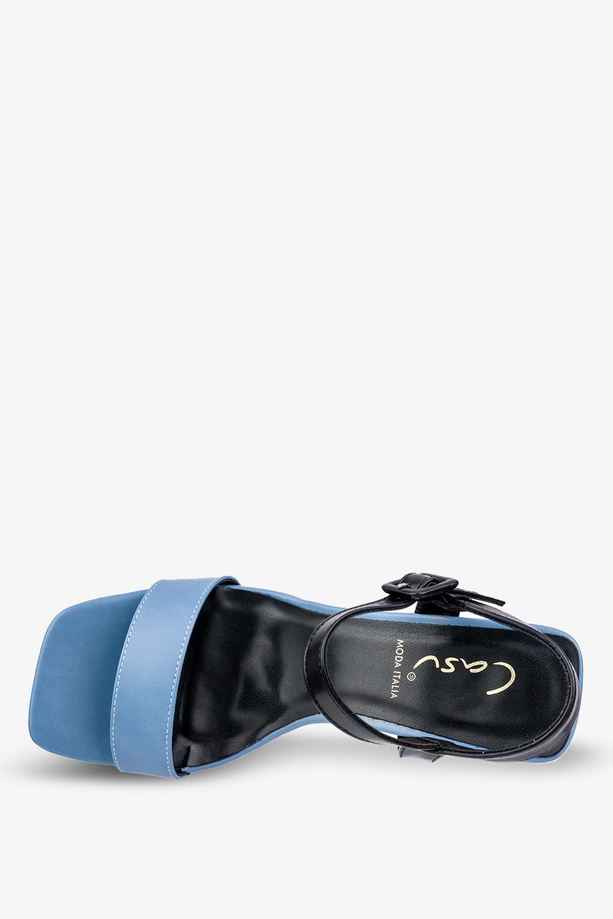Niebieskie sandały na słupku Casu ER22X23-BL