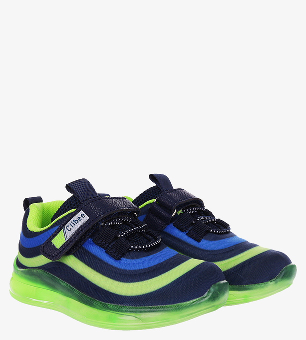 Granatowe buty sportowe na rzep Casu F-920