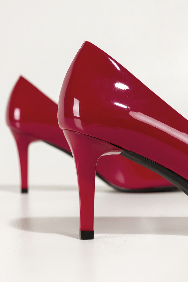 Czerwone szpilki damskie Sergio Leone lakierowane skórzana wkładka 8663