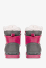 Różowe botki śniegowce sznurowane Casu BS1801D-3
