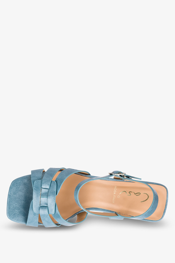 Niebieskie sandały na słupku Casu ER22X20-BL