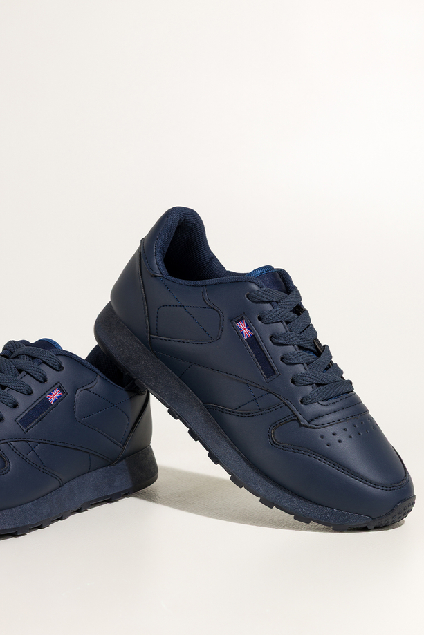 Granatowe sneakersy damskie buty sportowe sznurowane Carla 8210-6