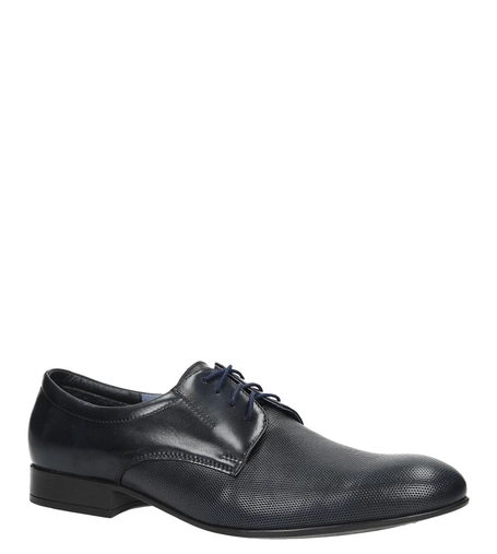 Niebieskie buty wizytowe skórzane sznurowane Windssor 651/MR