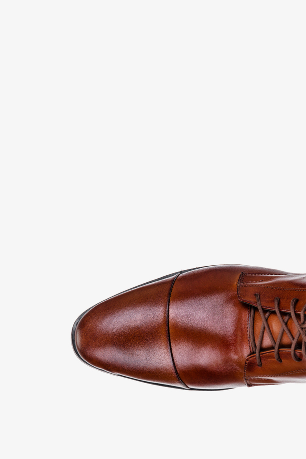 Brązowe trzewiki sznurowane POLSKA SKÓRA Windssor T-1