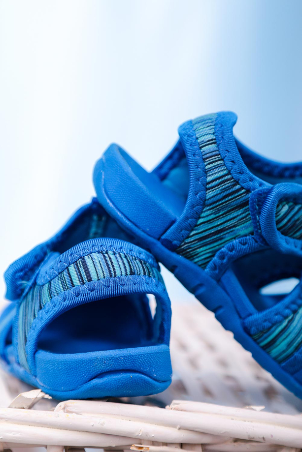 Niebieskie sandały na rzep Casu LA108