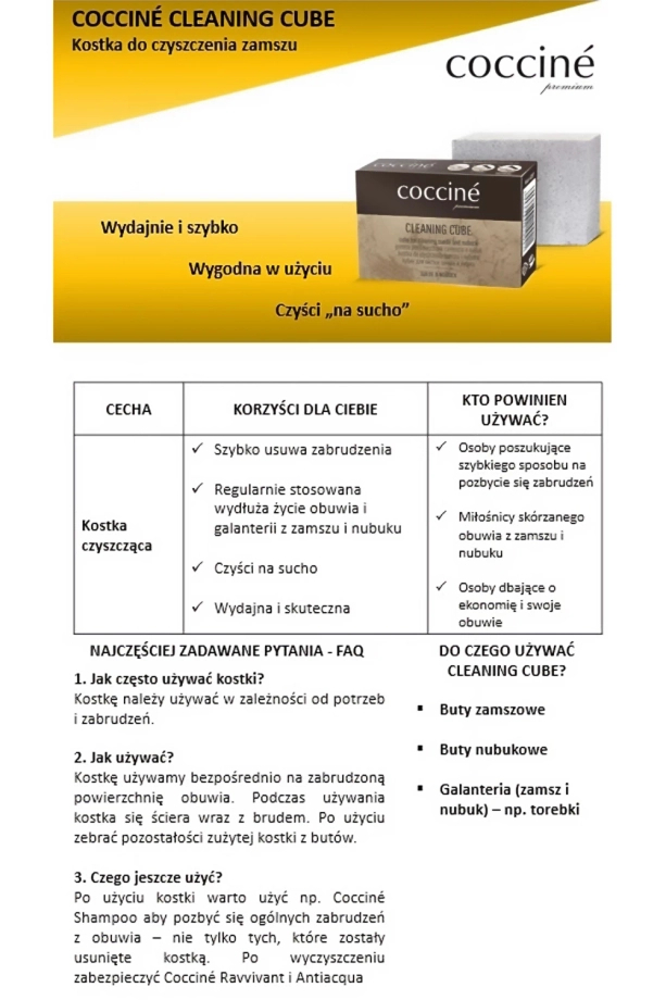 Kostka do zamszu Coccine Cleaning Cube