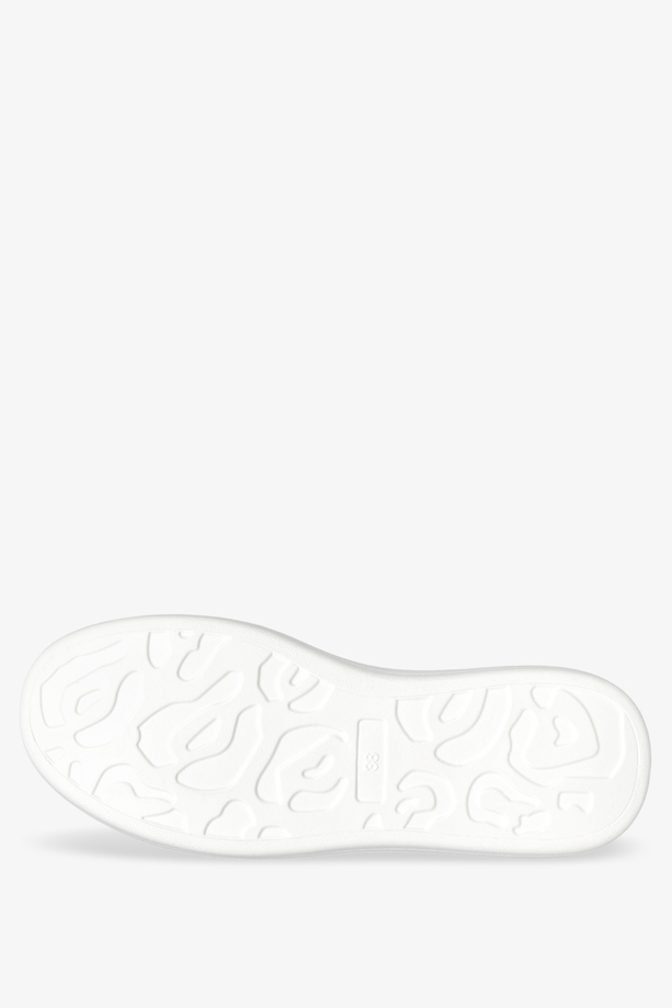 Białe sneakersy na platformie damskie buty sportowe sznurowane Casu BL373P-G