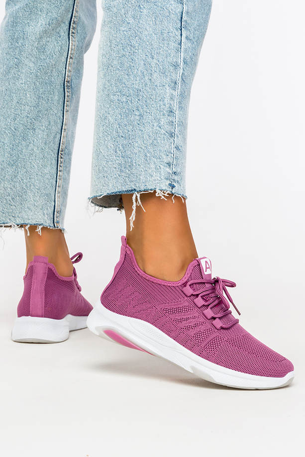 Fioletowe buty sportowe sznurowane Casu 22/3/21/V