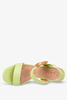 Zielone sandały na słupku ze skórzaną wkładką Casu ER22X14-GR