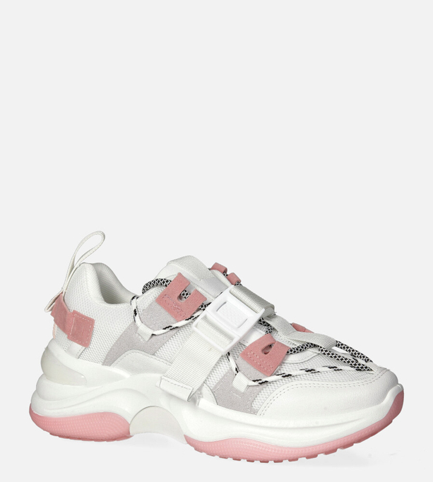 Białe buty sportowe sneakersy sznurowane Casu 20G4/P