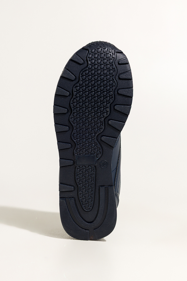 Granatowe sneakersy damskie buty sportowe sznurowane Carla 8210-6