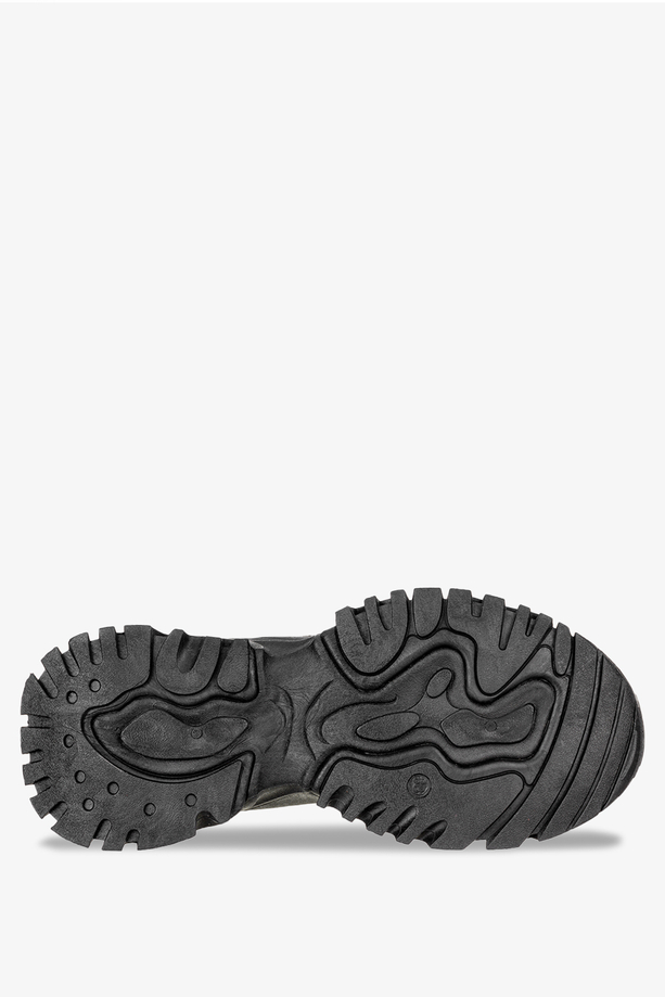 Czarne sneakersy na platformie buty sportowe sznurowane Casu J2293-1