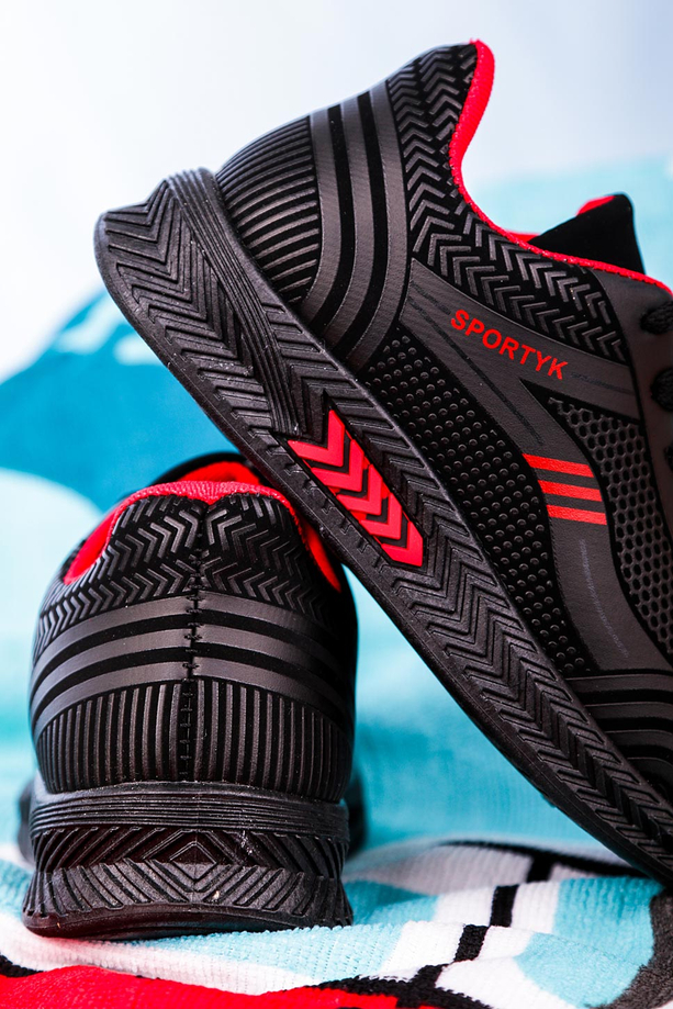 Czarne buty sportowe sznurowane Casu 20Y02/R