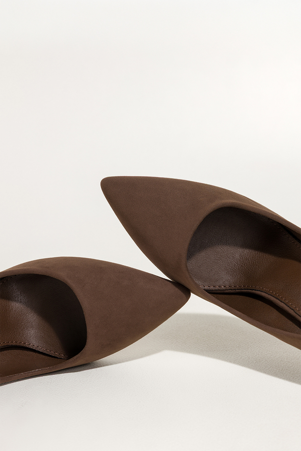 Czekoladowe czółenka damskie szpilki klasyczne Carla S-8