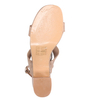 Różowe sandały z paskiem błyszczącym na niskim obcasie skórzana wkładka Casu E19X2/P