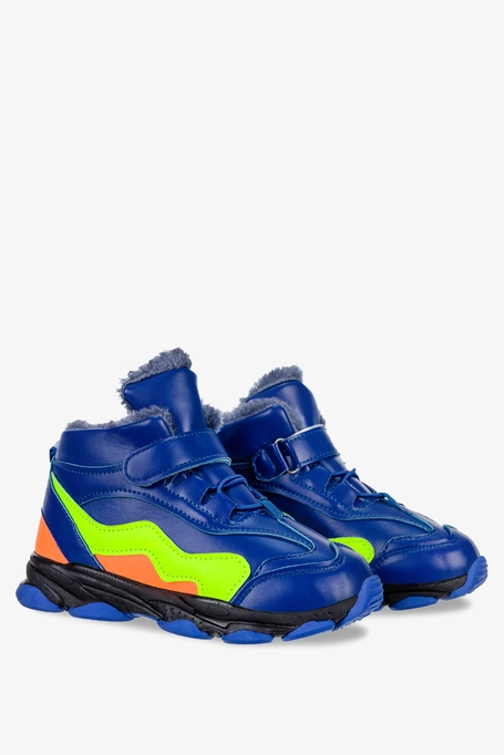 Niebieskie trzewiki dziecięce na rzep Casu 132A