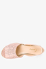 Różowe sandały płaskie z napisami polska skóra Casu 4072/R