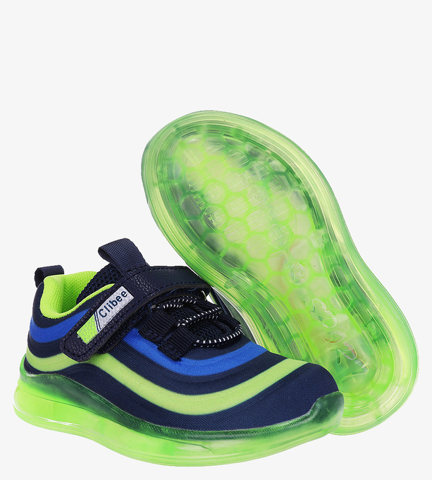 Granatowe buty sportowe na rzep Casu F-920