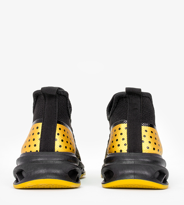 Czarne buty sportowe sznurowane Casu 21A4/BY