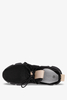 Czarne sneakersy na platformie buty sportowe sznurowane Casu YF607-63A