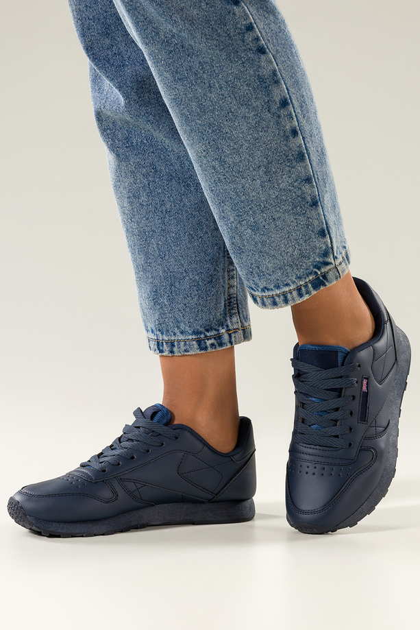 Granatowe sneakersy damskie buty sportowe sznurowane Carla 8210-6