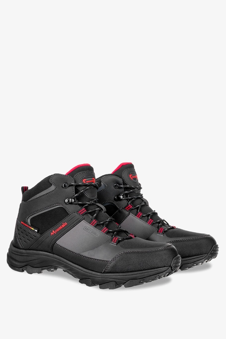 Czarne buty trekkingowe sznurowane softshell Badoxx MXC8290-W-G