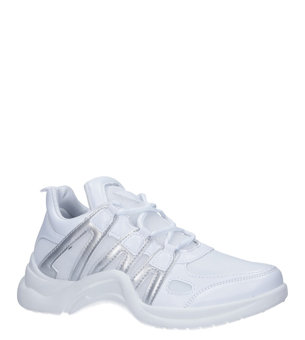Białe buty sportowe sneakersy sznurowane Casu 7-K573C