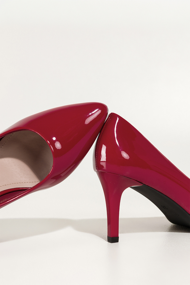 Czerwone szpilki damskie Sergio Leone lakierowane skórzana wkładka 8663