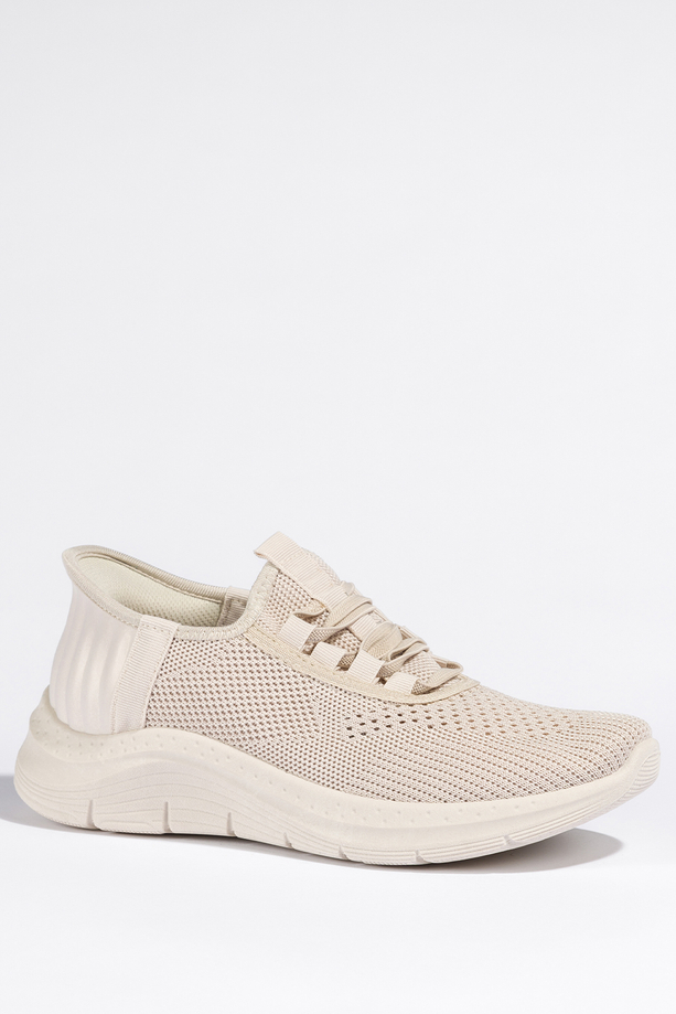 Beżowe buty sportowe damskie sneakersy sznurowane z perforacją Casu PDJ269-39