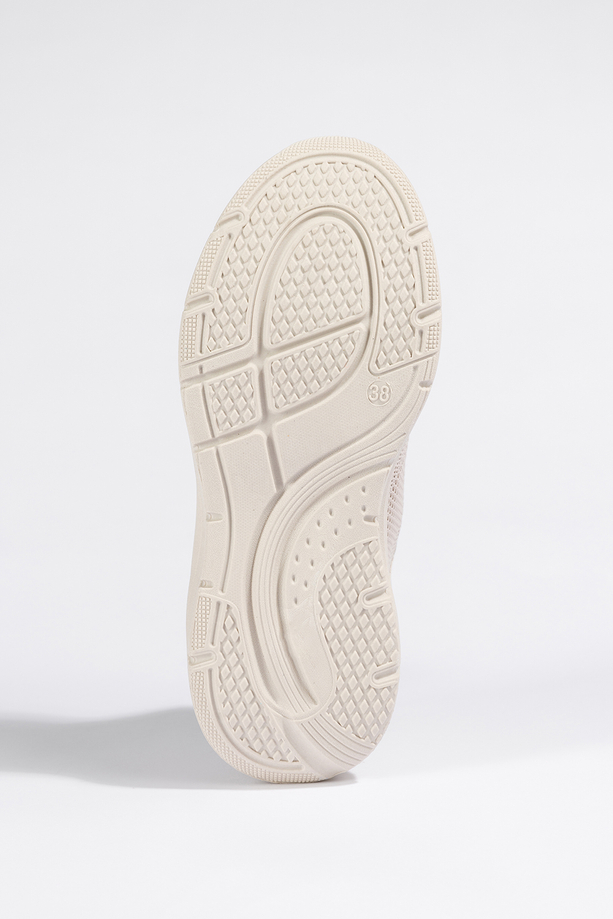 Beżowe buty sportowe damskie sneakersy sznurowane z perforacją Casu PDJ269-39