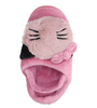 Różowe kapcie futerkowe kotek z gumką Casu K-7