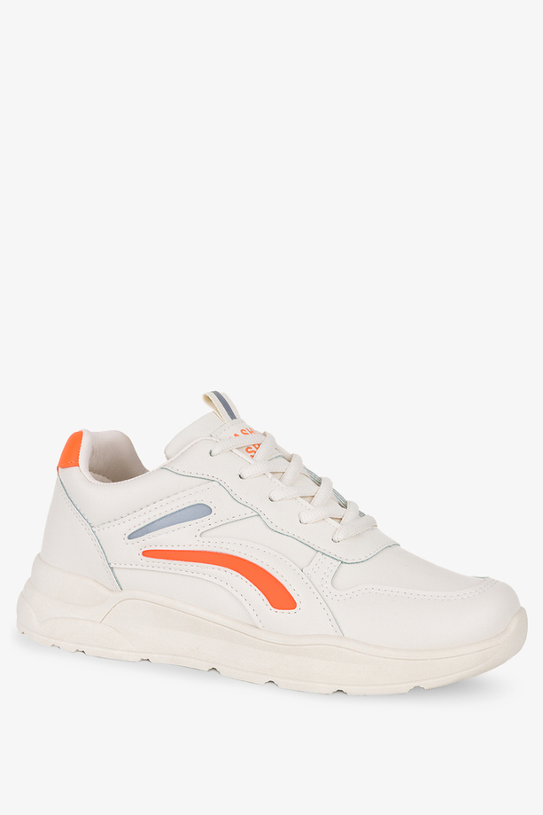 Kremowe buty sportowe sneakersy sznurowane Casu 20G16/BE