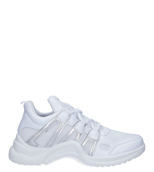 Białe buty sportowe sneakersy sznurowane Casu 7-K573C