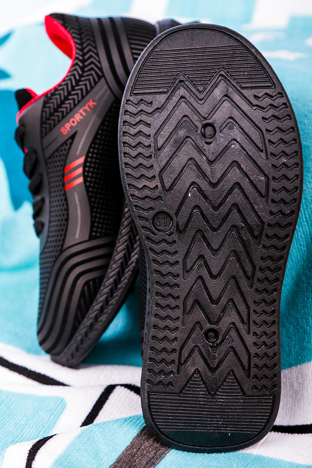 Czarne buty sportowe sznurowane Casu 20Y02/R