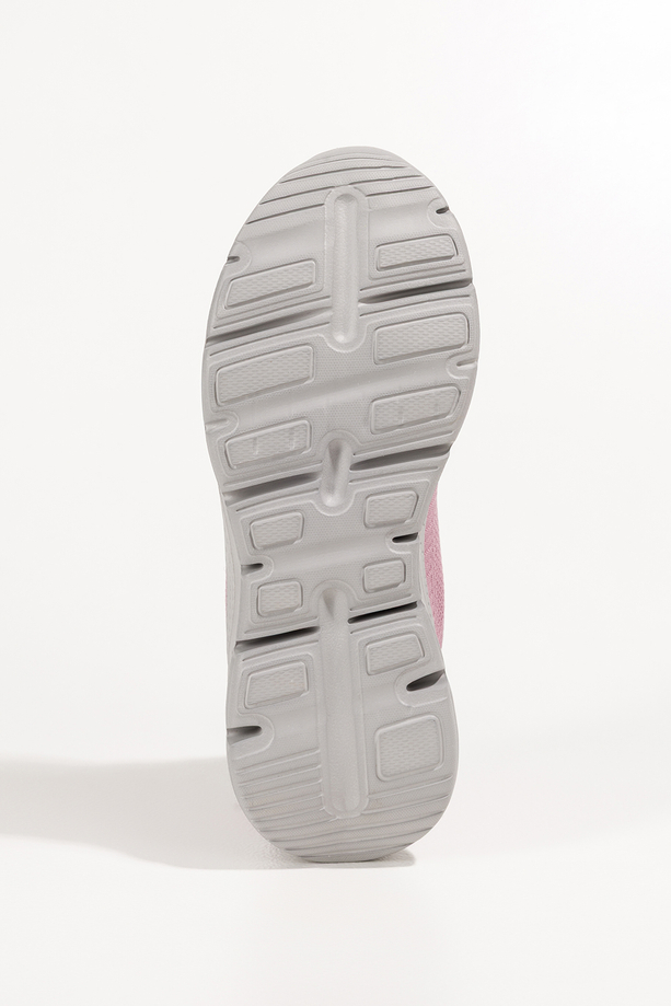 Różowe sneakersy damskie buty sportowe na fitness z perforacją szara platforma sznurowane Casu JK9321-45