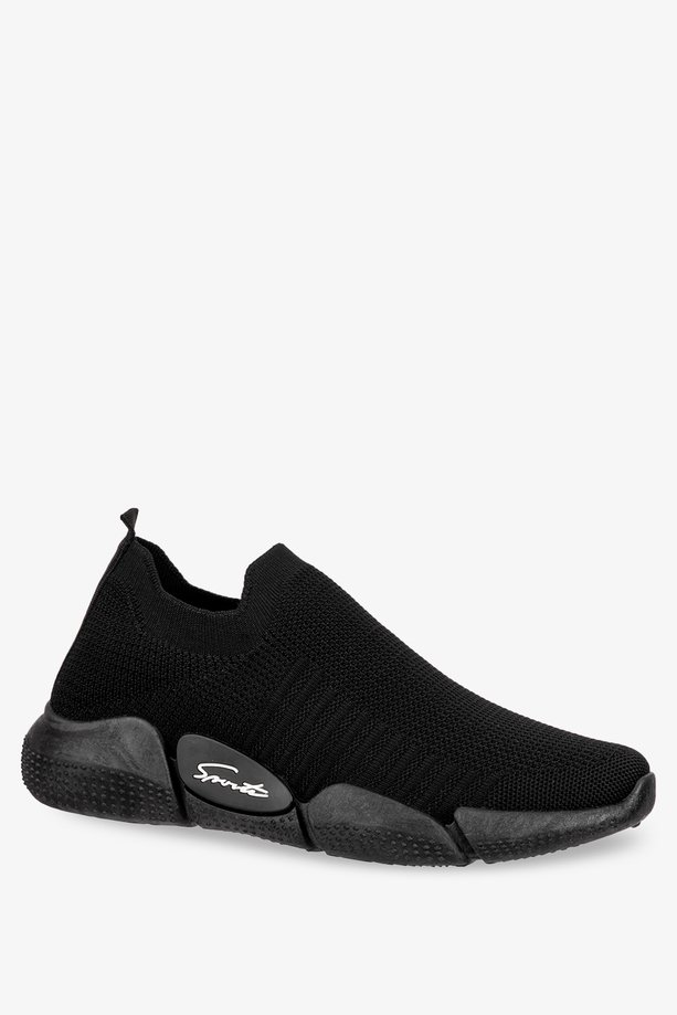 Czarne buty sportowe slip on Casu 26-3-22-1B