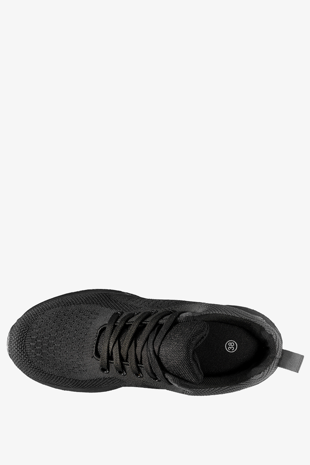 Czarne sneakersy damskie buty sportowe sznurowane Casu 926-3