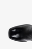 Czarne botki skórzane na klocku z gumkami po bokach PRODUKT POLSKI Casu 09162