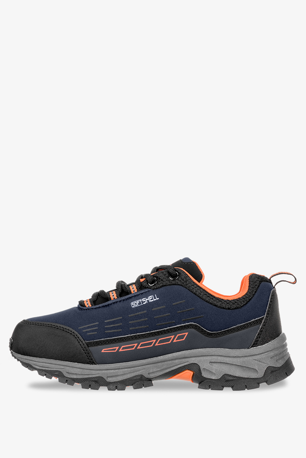 Granatowe buty trekkingowe sznurowane unisex softshell Casu B2003-6