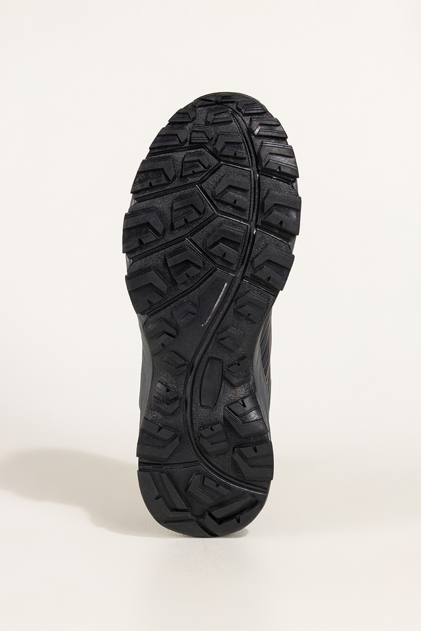 Ciemnoszare buty trekkingowe damskie buty sportowe softshell na bieżnikowanej podeszwie koralowe wstawki sznurowane Carla EY0976-6