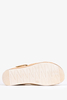 Beżowe sandały na koturnie na rzep polska skóra Casu 0473
