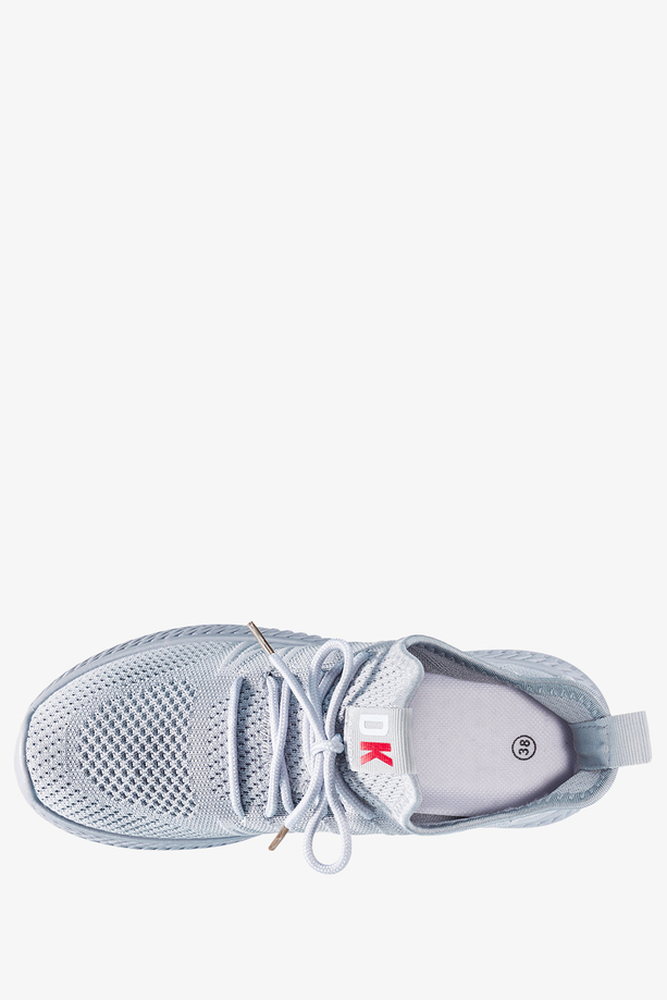 Szare sneakersy damskie buty sportowe sznurowane Casu SJ2300-3